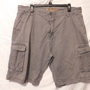 Cargo Shorts Men's Gray size 38 Red Snap